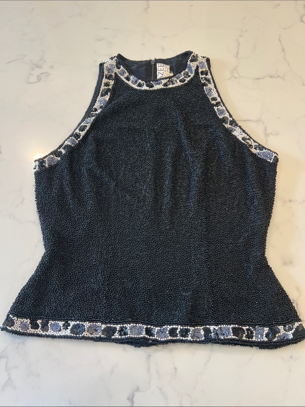 Riazee boutique sequin top Vintage Neiman Marcus
Beaded Amazing  Size 4